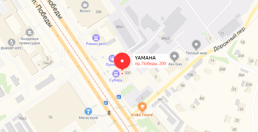Карта адреса ЯМАХА-MOTORRIKA в городе Казань